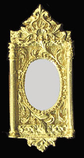 Dollhouse Miniature Ornate Mirror